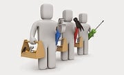 Spring Preventive Maintenance Worker Icons