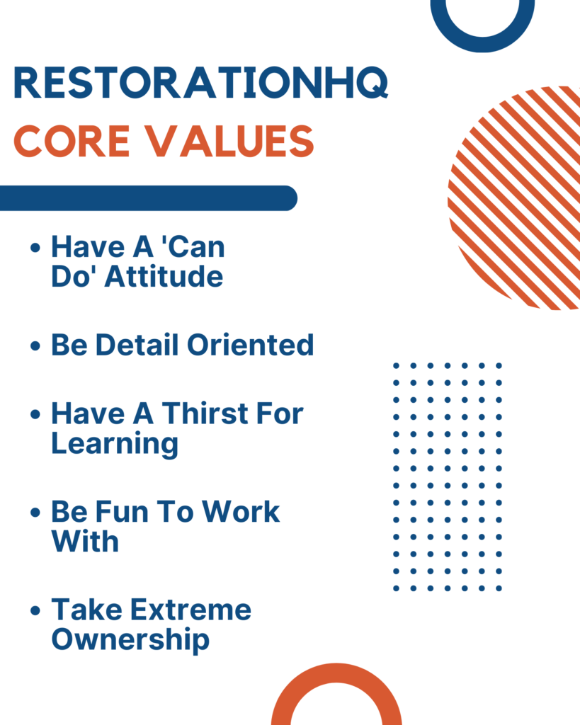 RestorationHQ Core Values