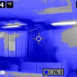 Figure 2. Thermal imaging detects moisture